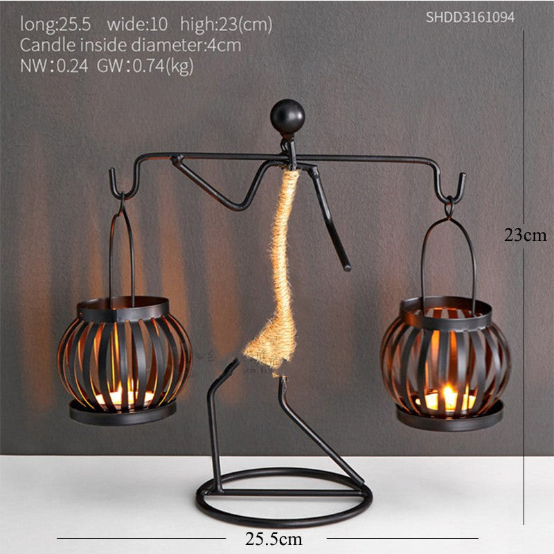 Creative Candle Holder Iron Home Decoration Kitchen Restaura