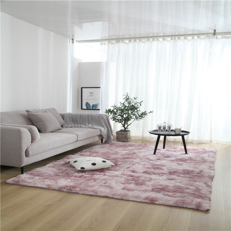Variegated Tie-dye Gradient Long Wool End Table Rugs