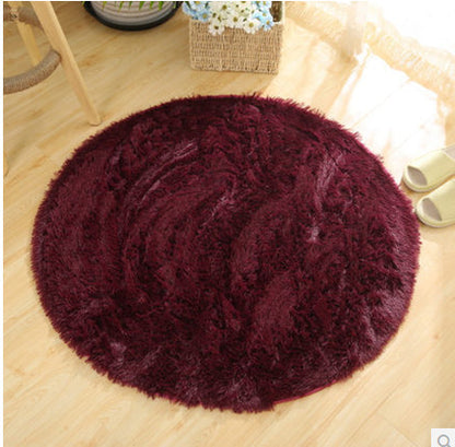 Modern Fluffy Decor Faux Fur Round Long Plush Rug