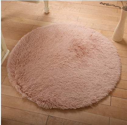 Modern Fluffy Decor Faux Fur Round Long Plush Rug