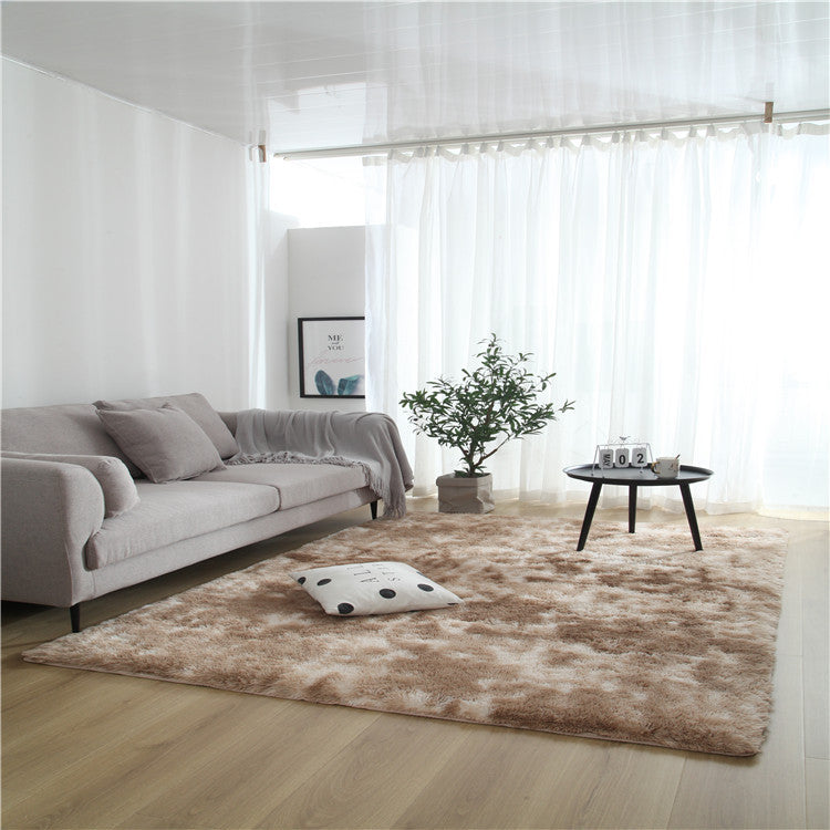 Variegated Tie-dye Gradient Long Wool End Table Rugs