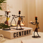 Creative Candle Holder Iron Home Decoration Kitchen Restaura