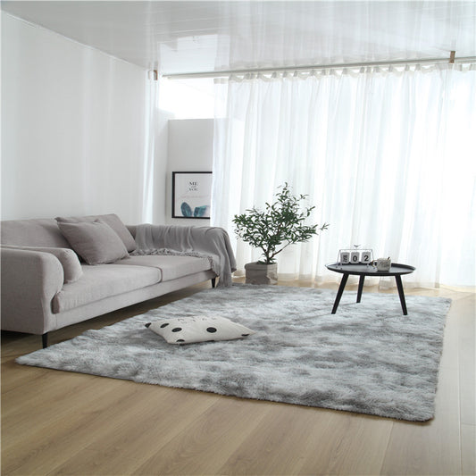 Variegated Tie-dye Gradient Long Wool End Table Rugs