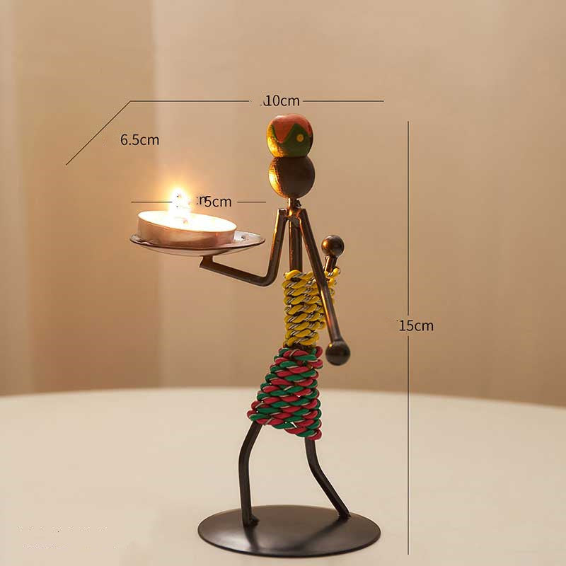 Creative Candle Holder Iron Home Decoration Kitchen Restaura