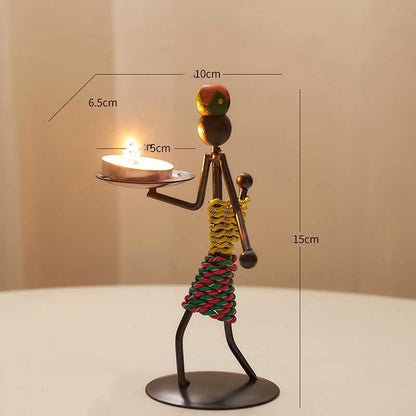 Creative Candle Holder Iron Home Decoration Kitchen Restaura