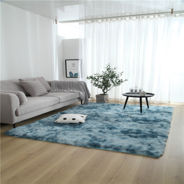 Variegated Tie-dye Gradient Long Wool End Table Rugs
