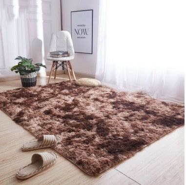 Variegated Tie-dye Gradient Long Wool End Table Rugs