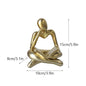 Resin Reading Book Figurines for Interior Nordic Abstract Figure Statue