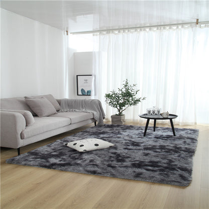 Variegated Tie-dye Gradient Long Wool End Table Rugs